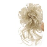 Coc modern din par artificial cu elastic si suvite ATM4160B - Blond Deschis White + 2 Agrafe Coc modern din par artificial cu elastic si suvite ATM4160B - Blond Deschis White + 2 Agrafe